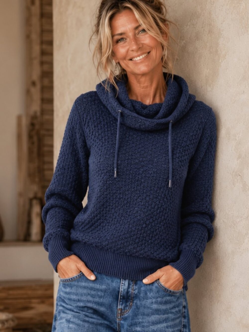 DKNY hooded sweater relaxed fit